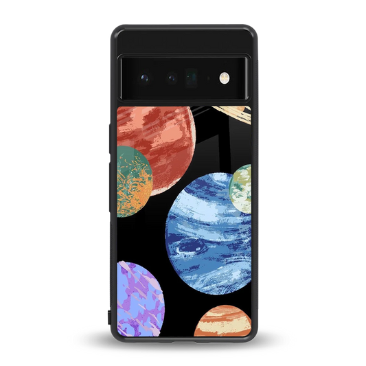 Planet Parade back phone cover | glass case for google pixel 6 pro