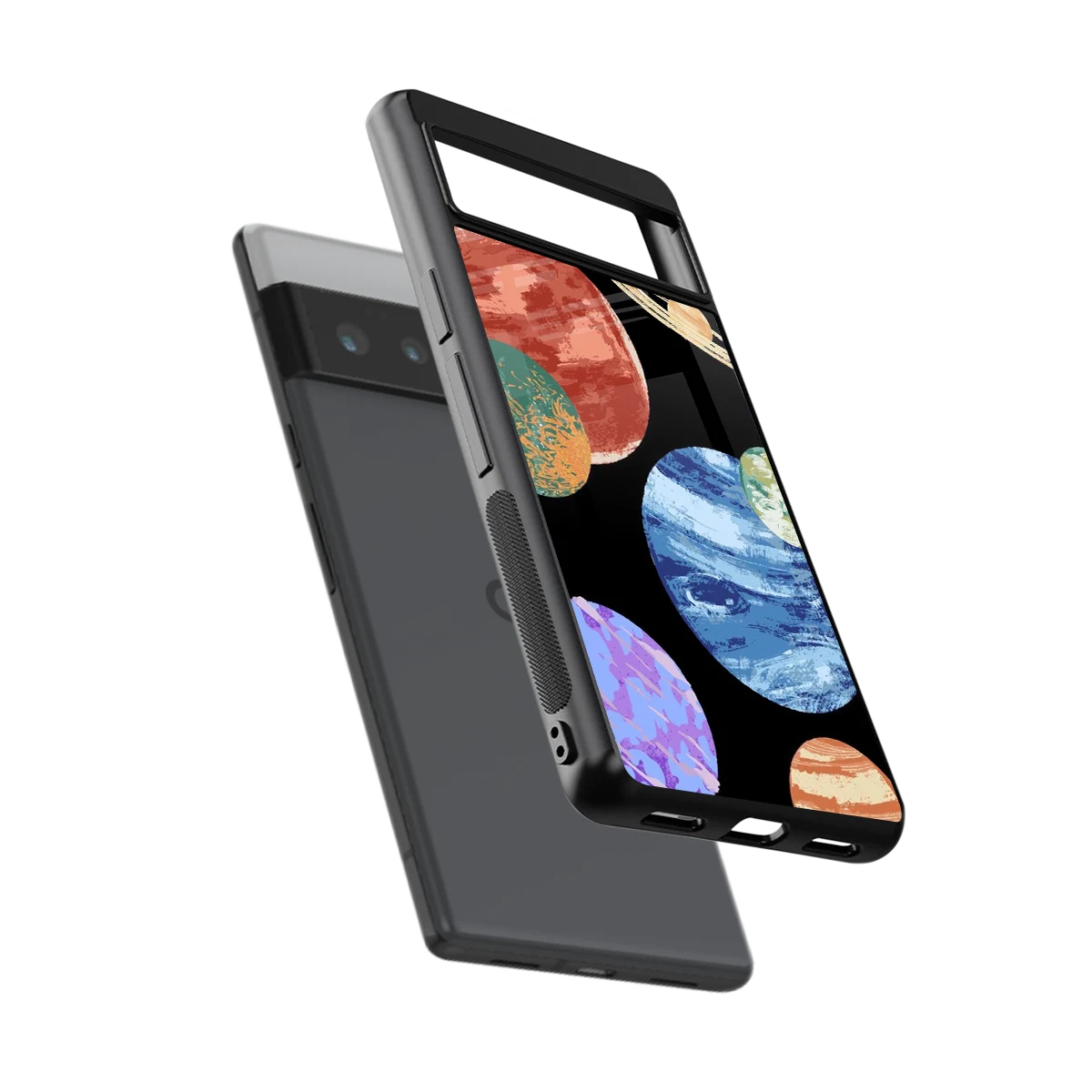 Planet Parade sleek google pixel 6 pro cover with tempered glass back and TPU edges
