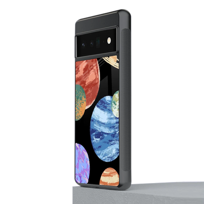 Planet Parade stylish phone case for google pixel 6 pro | glossy glass and slim fit