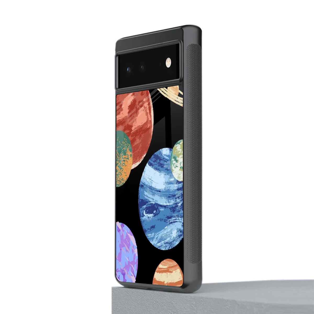 Planet Parade stylish phone case for google pixel 6a | glossy glass and slim fit