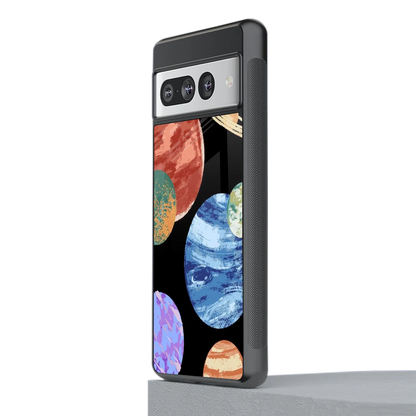 Planet Parade stylish phone case for google pixel 7 pro | glossy glass and slim fit