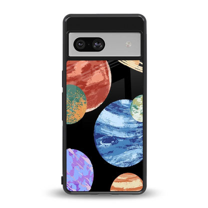 Planet Parade back phone cover | glass case for google pixel 7