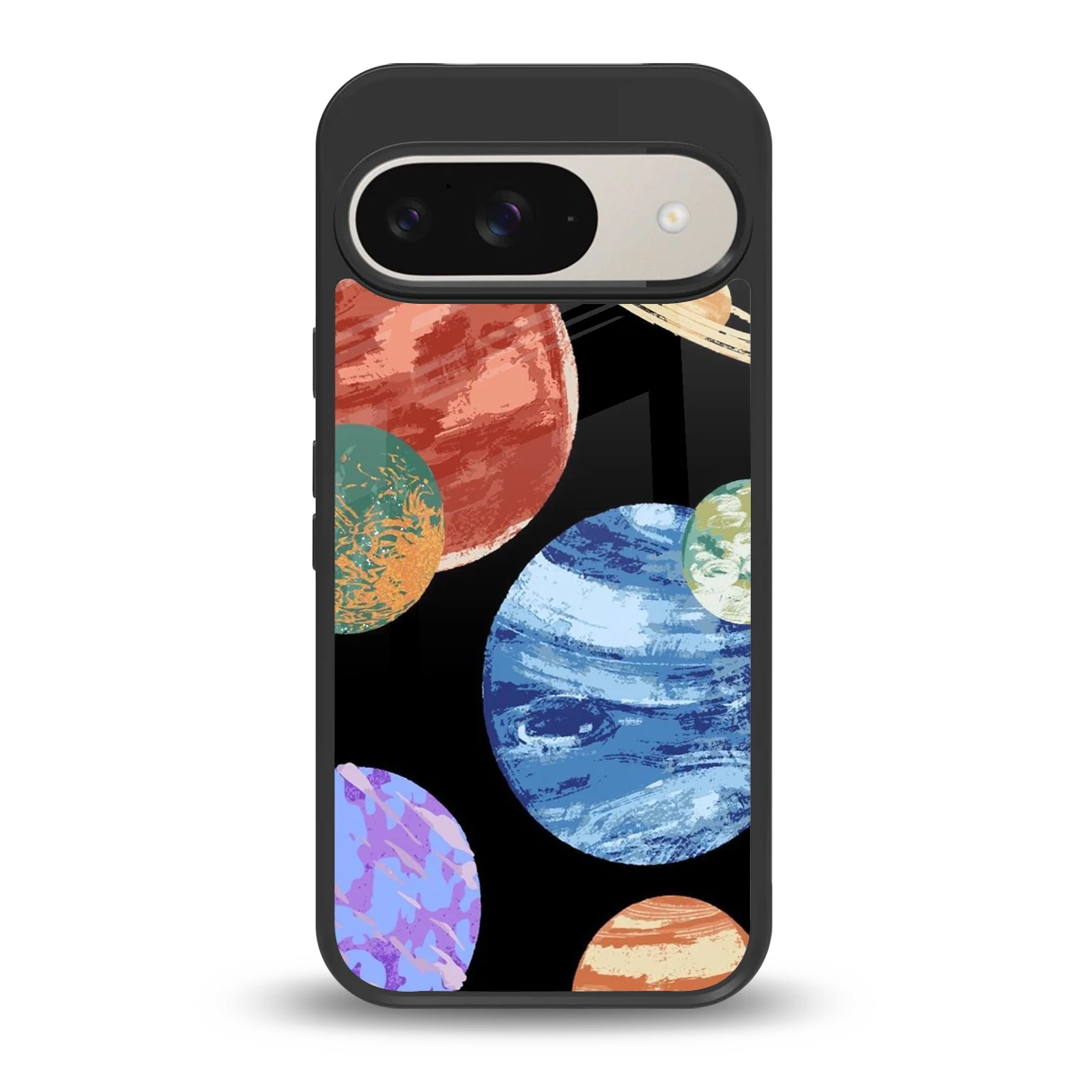 Planet Parade back phone cover | glass case for google pixel 9