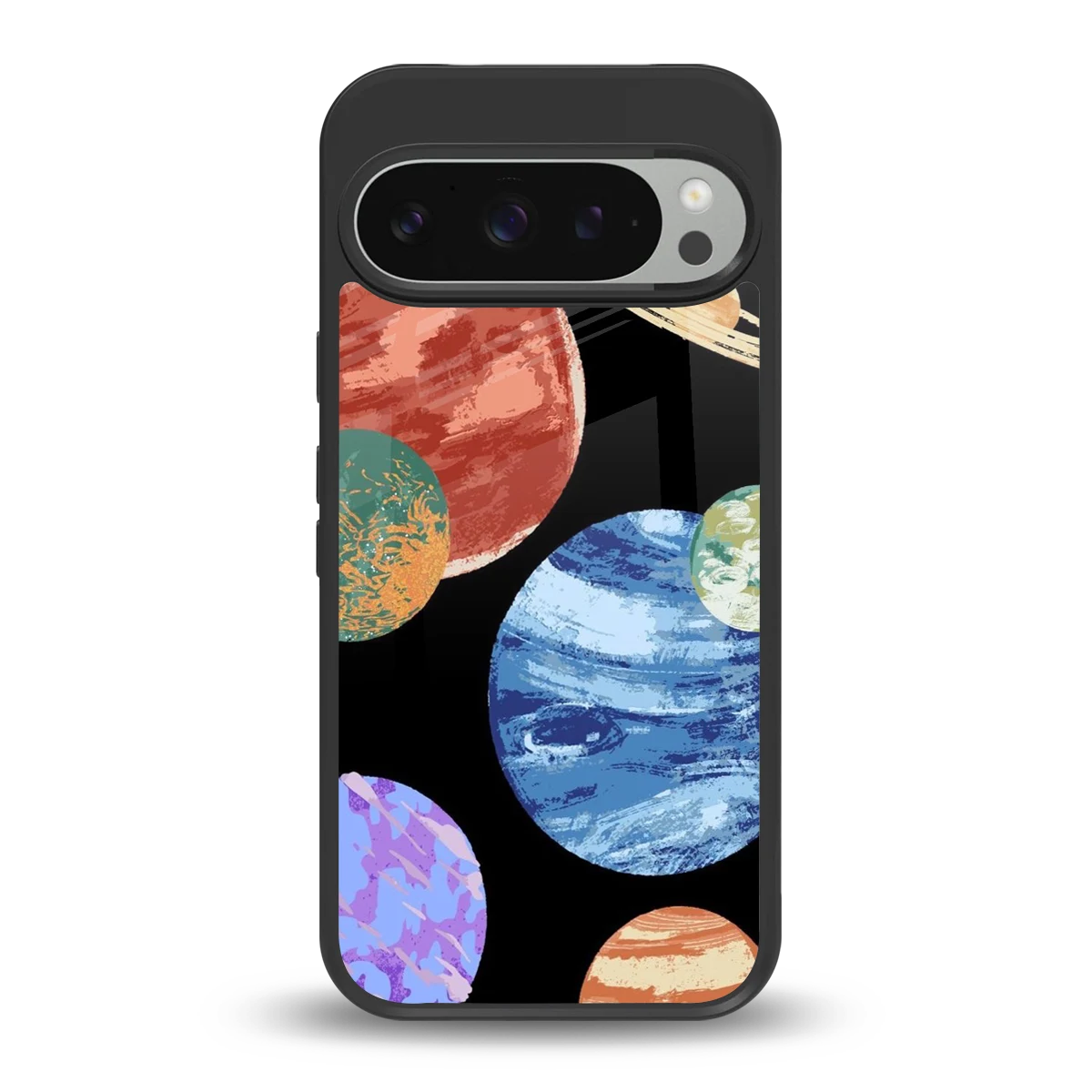 Planet Parade back phone cover | glass case for google pixel 9 pro xl