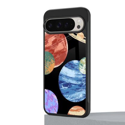 Planet Parade google pixel 9 pro mobile cover | shockproof glass phone case
