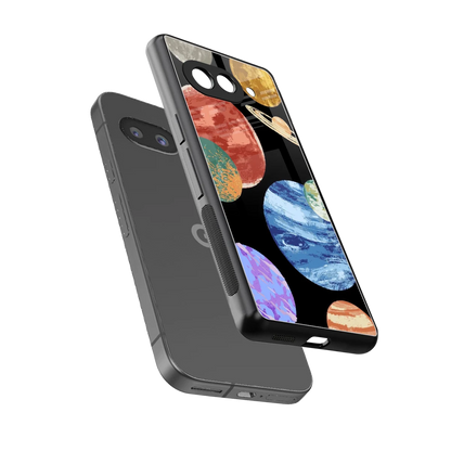 Planet Parade sleek google pixel 10a cover with tempered glass back and TPU edges