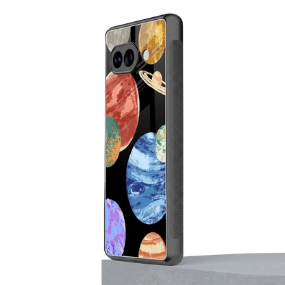 Planet Parade google pixel 10a mobile cover | shockproof glass phone case