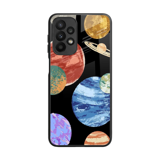 Planet Parade back phone cover | glass case for samsung galaxy a23