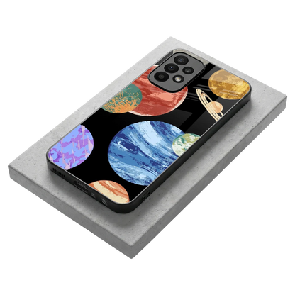 Planet Parade stylish phone case for samsung galaxy a23 | glossy glass and slim fit