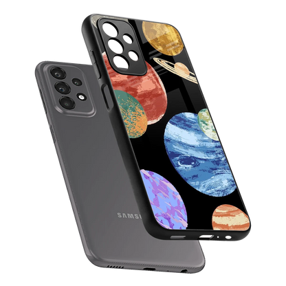 Planet Parade sleek samsung galaxy a23 cover with tempered glass back and TPU edges