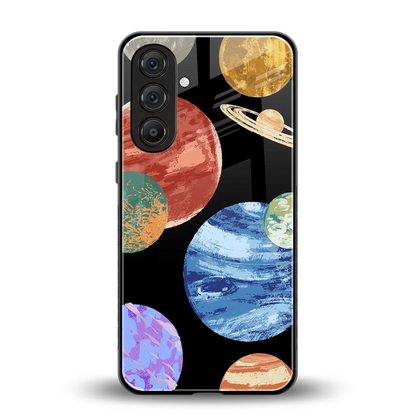 Planet Parade back phone cover | glass case for samsung galaxy a14 5g