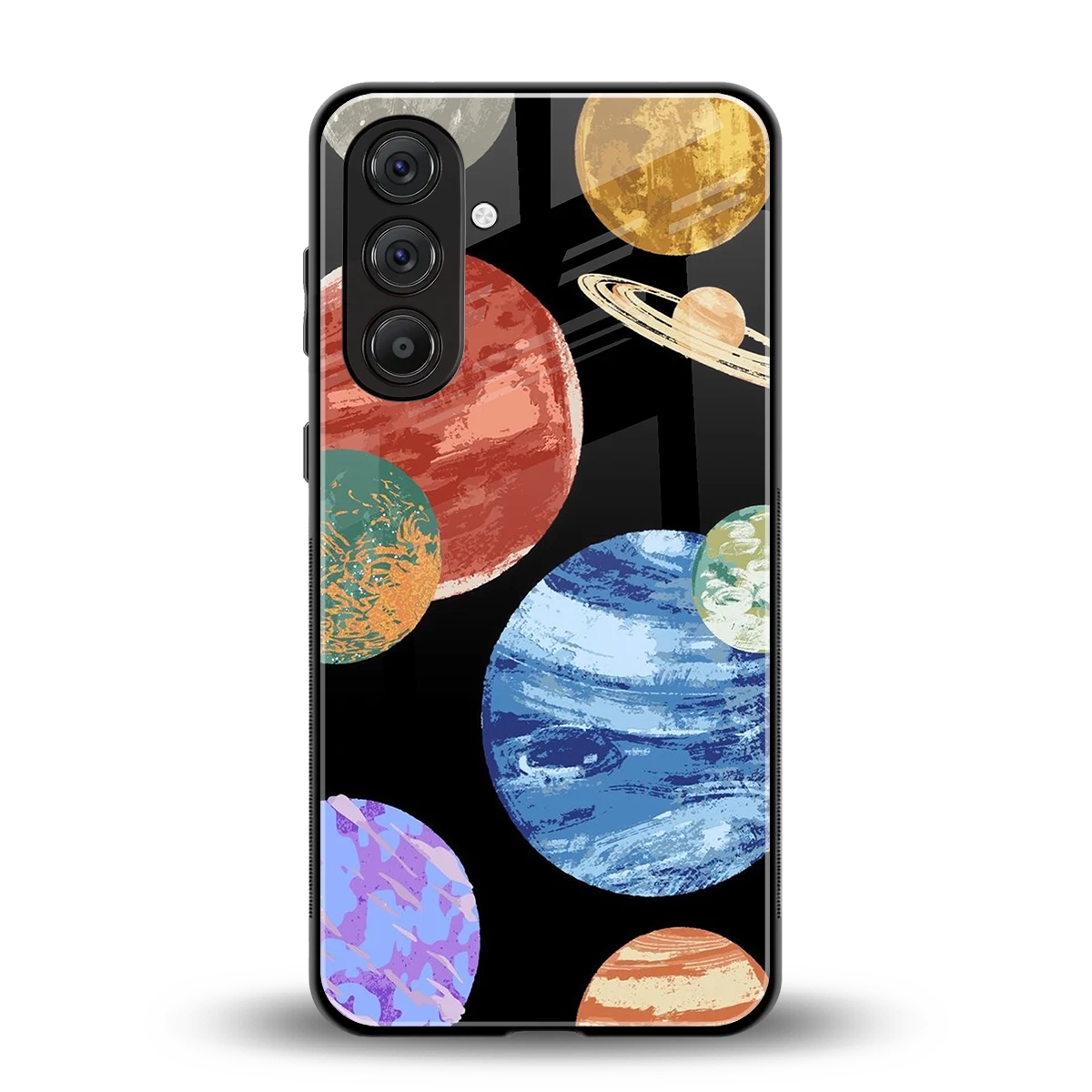Planet Parade back phone cover | glass case for samsung galaxy m34 5g