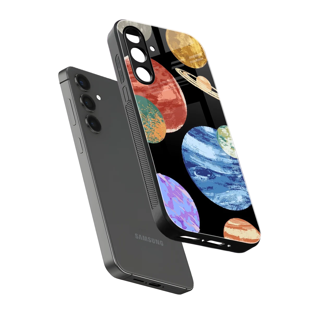 Planet Parade sleek samsung galaxy a16 5g cover with tempered glass back and TPU edges
