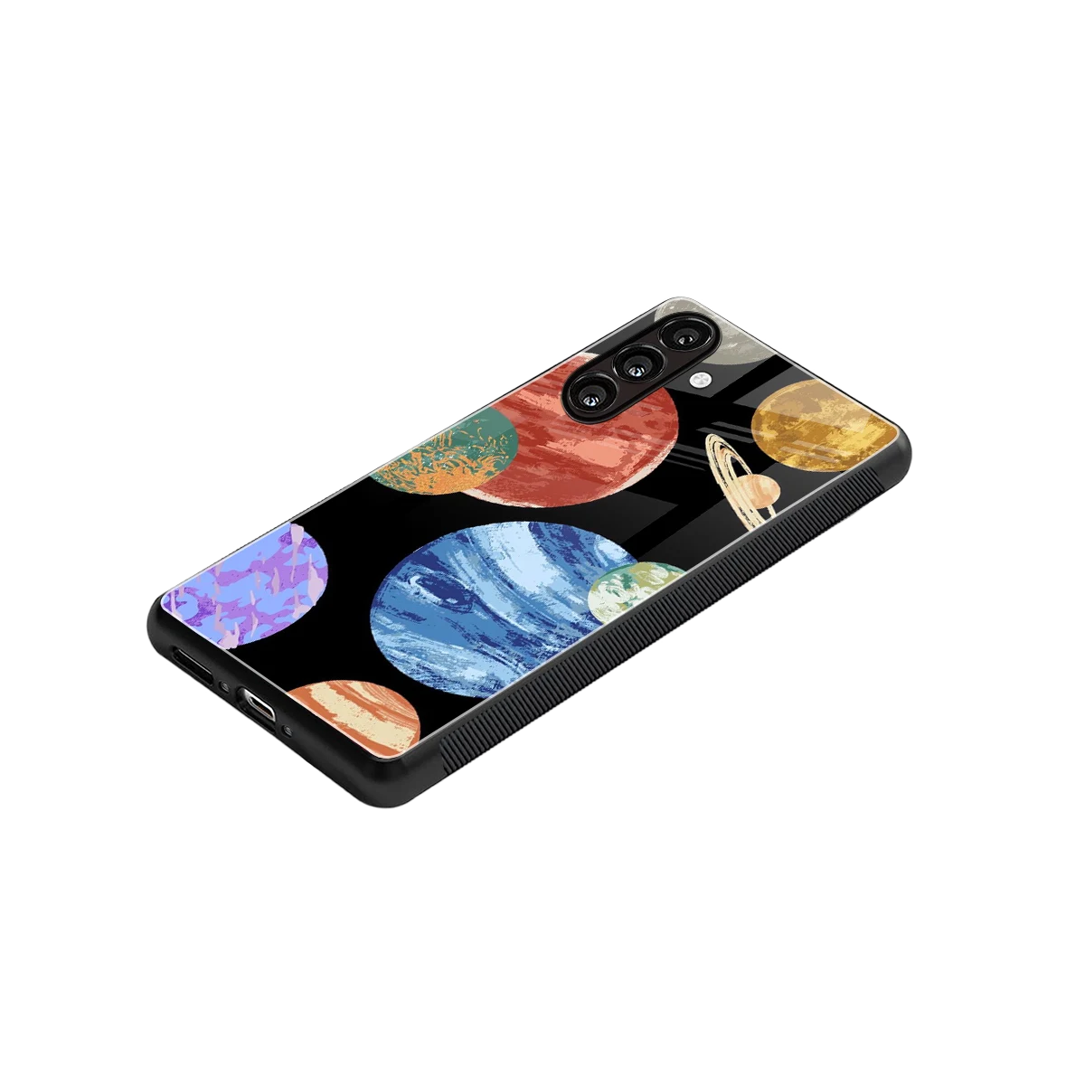 Planet Parade stylish phone case for samsung galaxy a14 5g | glossy glass and slim fit