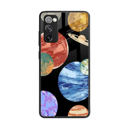 Planet Parade back phone cover | glass case for samsung galaxy s20 fe