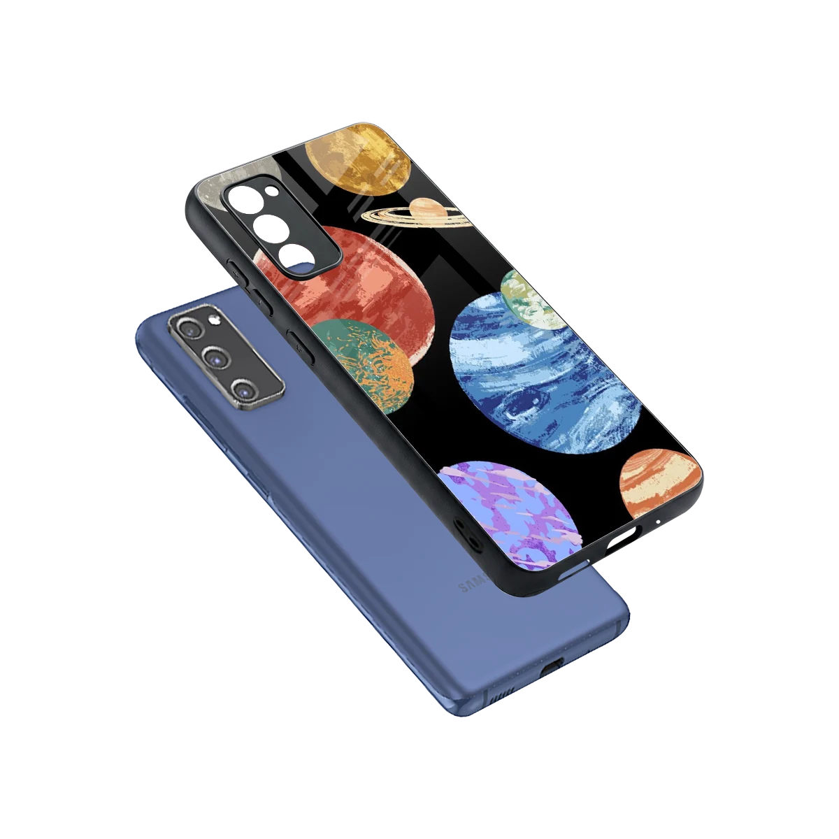 Planet Parade sleek samsung galaxy s20 fe cover with tempered glass back and TPU edges