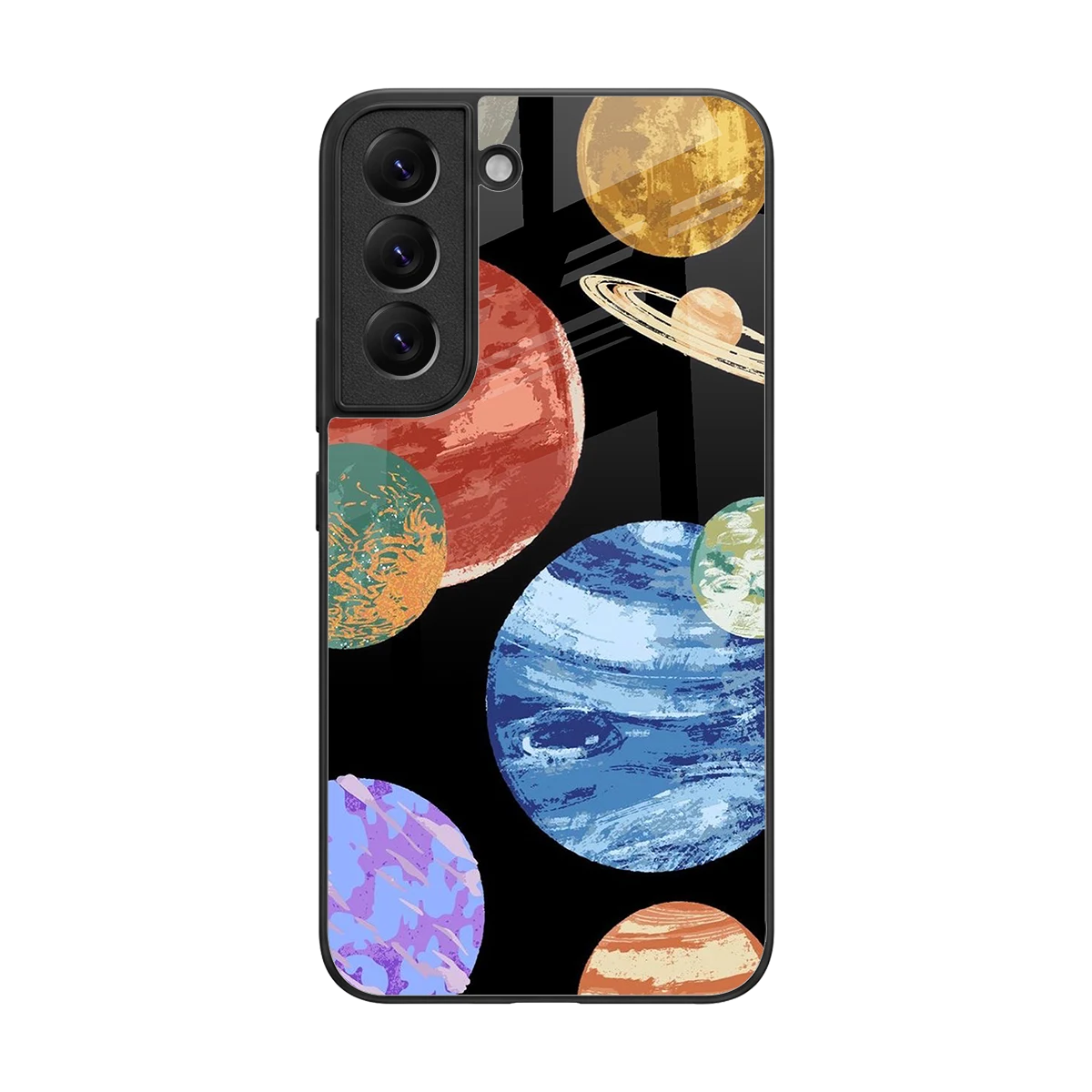 Planet Parade back phone cover | glass case for samsung galaxy s22