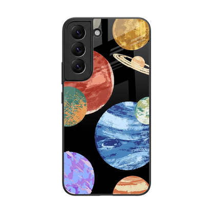 Planet Parade back phone cover | glass case for samsung galaxy s22