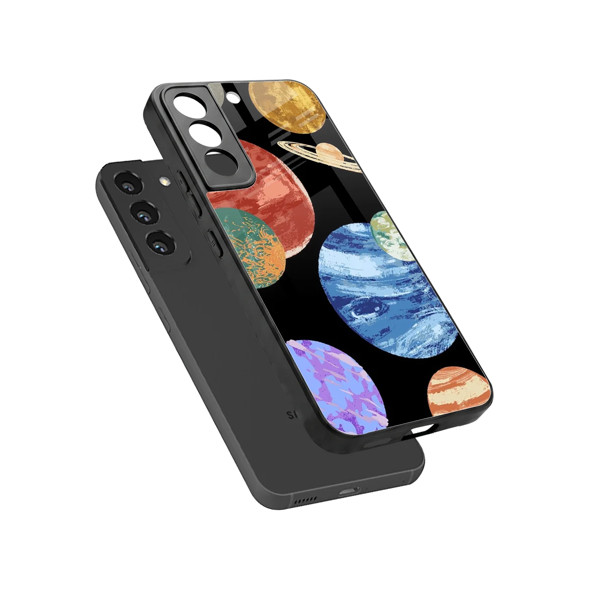 Planet Parade sleek samsung galaxy s22 cover with tempered glass back and TPU edges