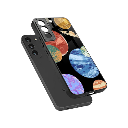 Planet Parade sleek samsung galaxy s22 cover with tempered glass back and TPU edges