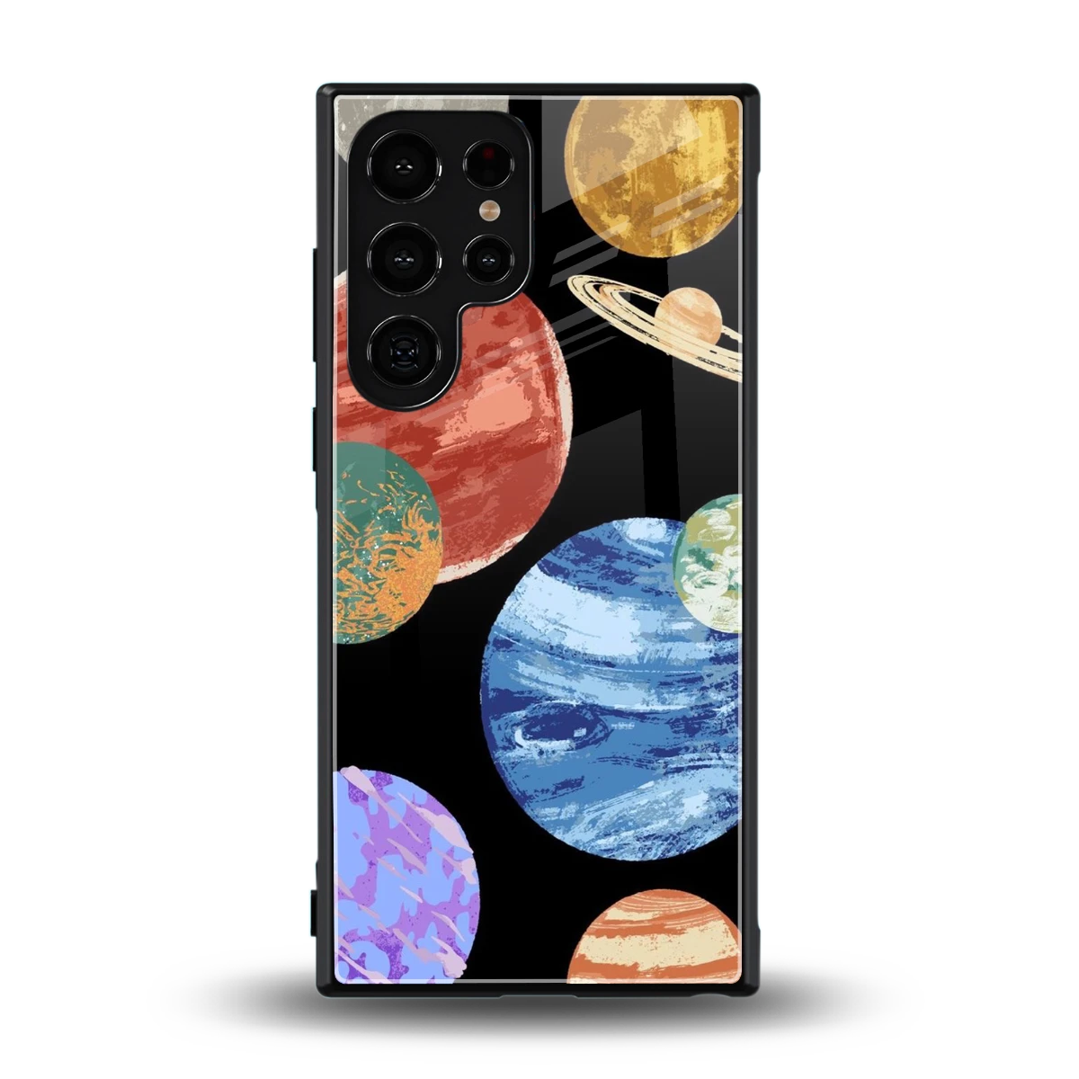 Planet Parade back phone cover | glass case for samsung galaxy s24 ultra