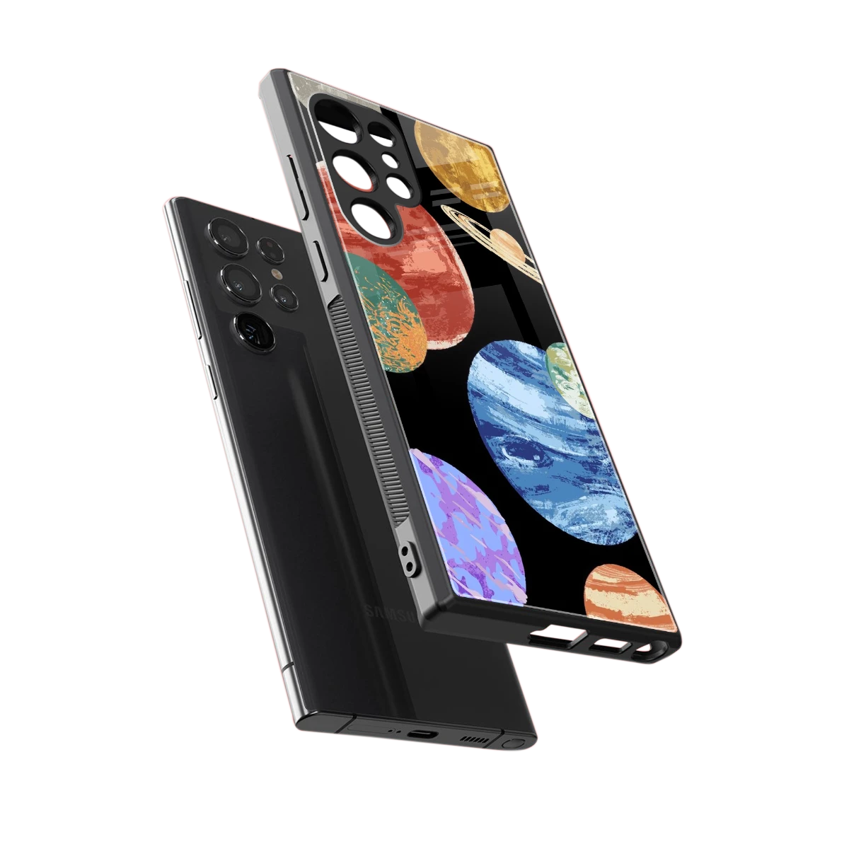 Planet Parade sleek samsung galaxy s24 ultra cover with tempered glass back and TPU edges