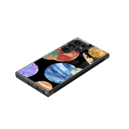 Planet Parade stylish phone case for samsung galaxy s23 ultra | glossy glass and slim fit