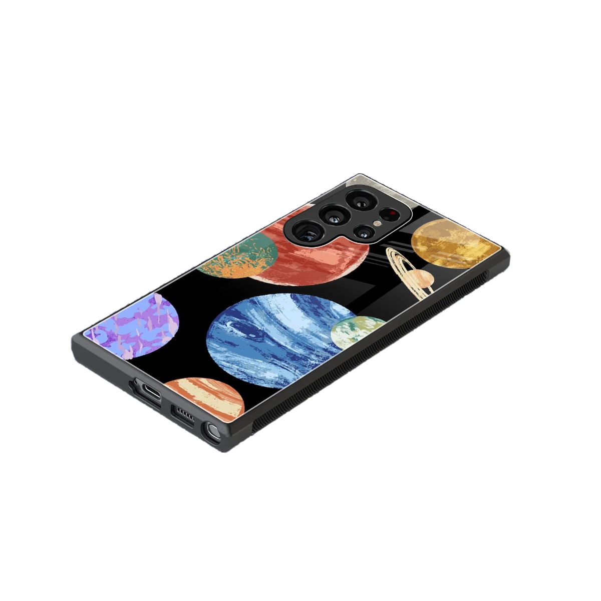 Planet Parade stylish phone case for samsung galaxy s24 ultra | glossy glass and slim fit