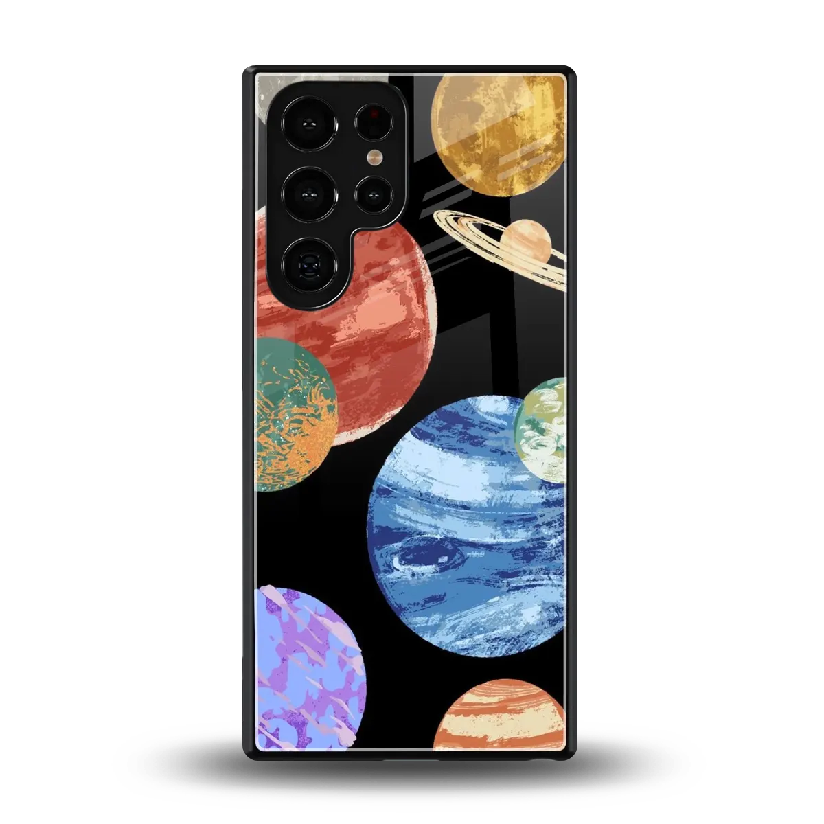 Planet Parade back phone cover | glass case for samsung galaxy s25 ultra
