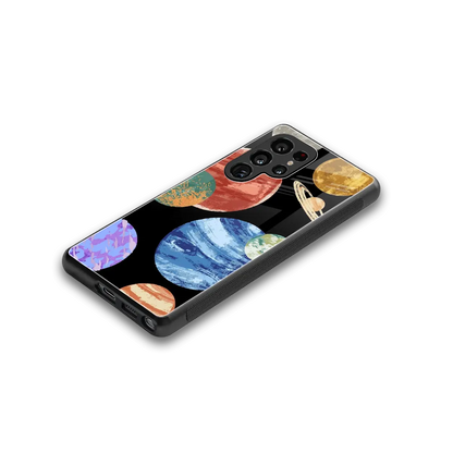Planet Parade stylish phone case for samsung galaxy s25 ultra | glossy glass and slim fit