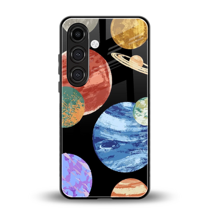 Planet Parade back phone cover | glass case for samsung galaxy s25