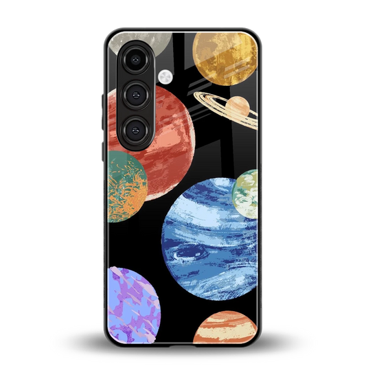 Planet Parade back phone cover | glass case for samsung galaxy s23 fe
