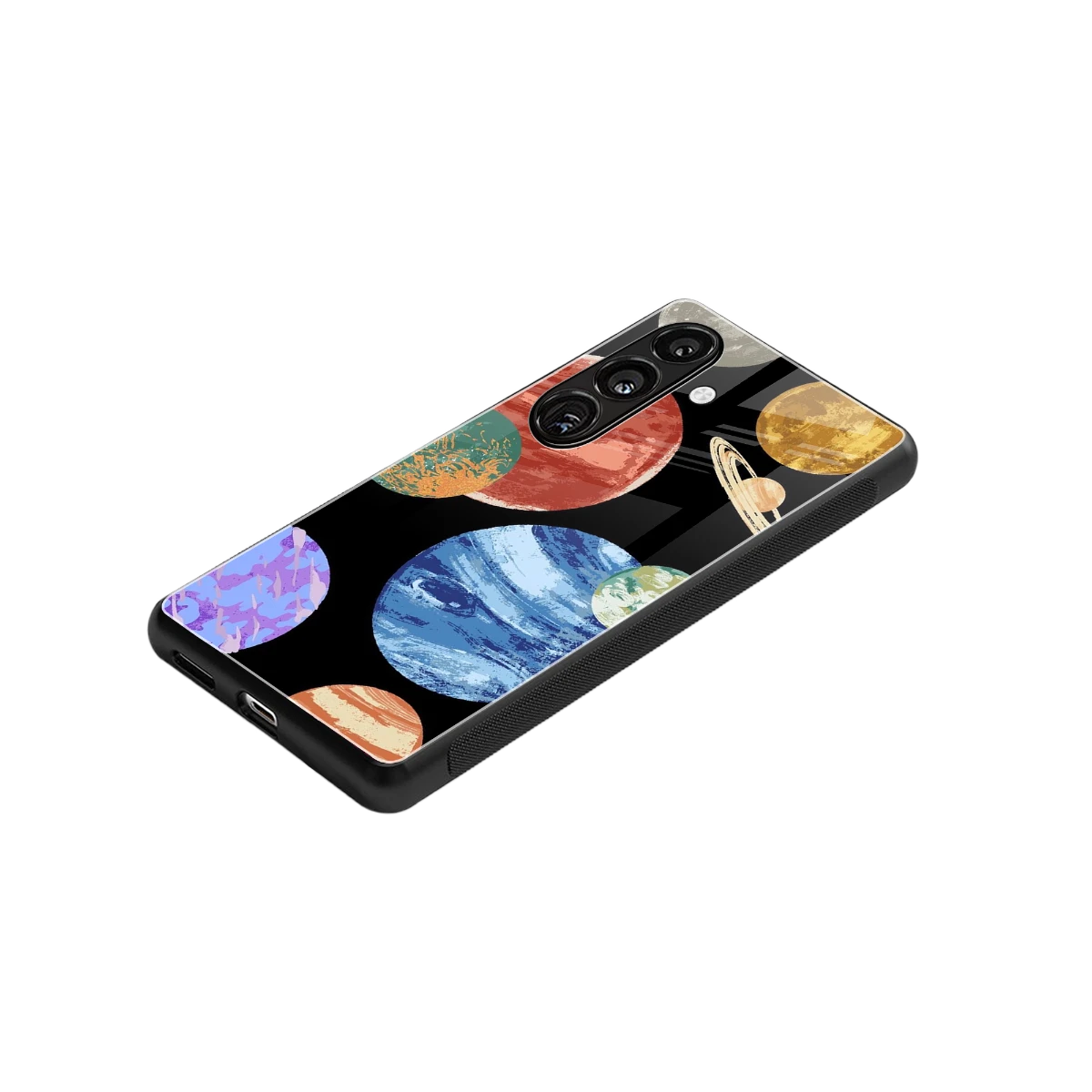 Planet Parade stylish phone case for samsung galaxy s25 | glossy glass and slim fit