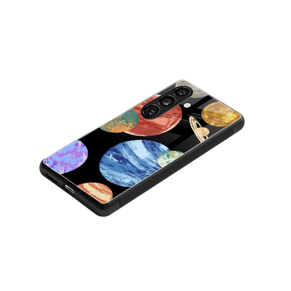 Planet Parade stylish phone case for samsung galaxy s25 | glossy glass and slim fit