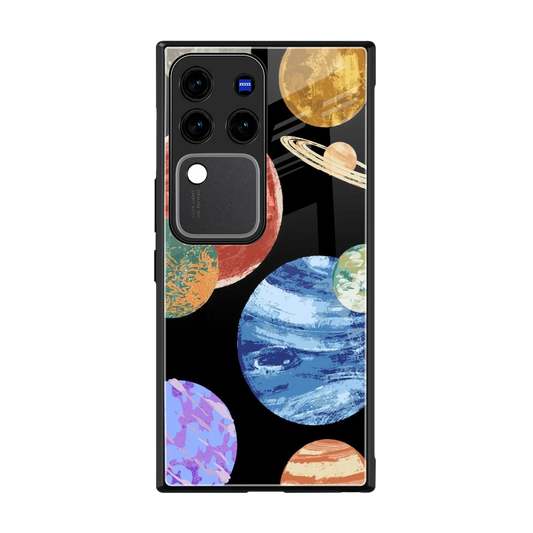 Planet Parade back phone cover | glass case forvivo v30 pro