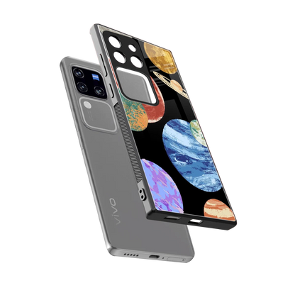Planet Parade sleekvivo v30 pro cover with tempered glass back and TPU edges