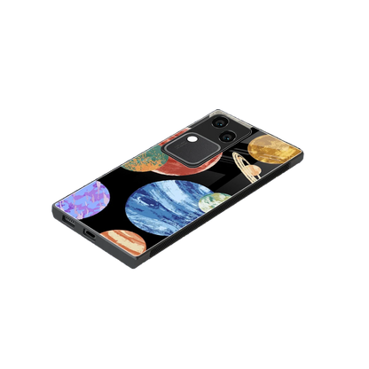 Planet Parade stylish phone case for vivo v30 | glossy glass and slim fit