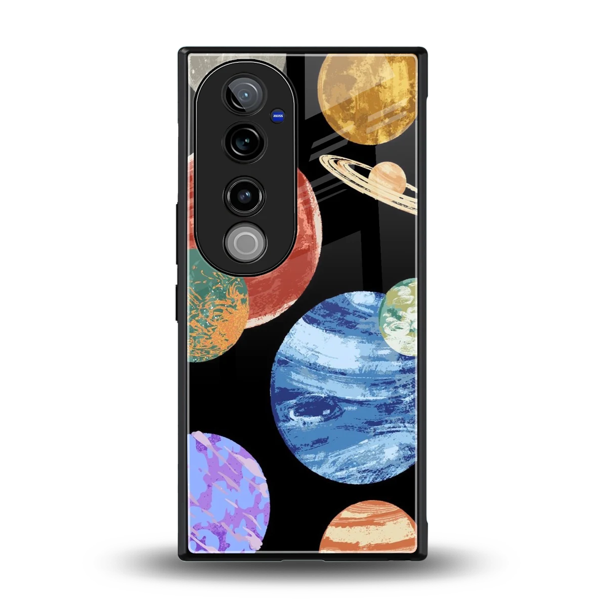 Planet Parade back phone cover | glass case for vivo v40 pro