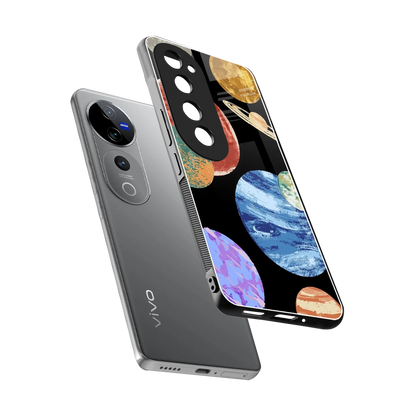 Planet Parade sleek vivo v40 pro cover with tempered glass back and TPU edges