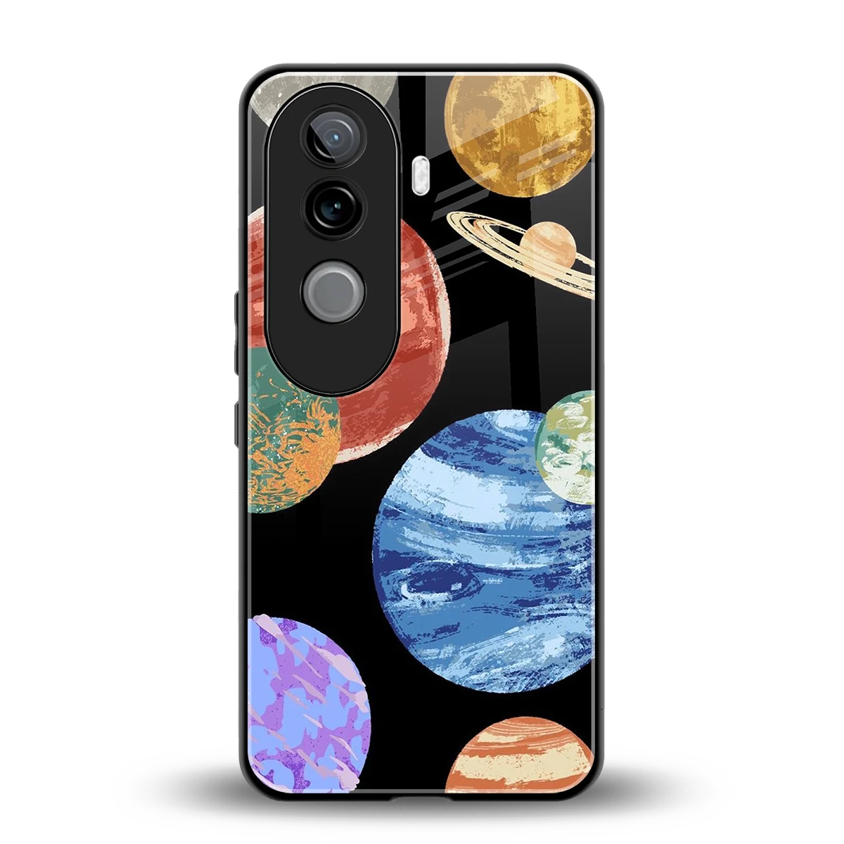 Planet Parade back phone cover | glass case for vivo v40e