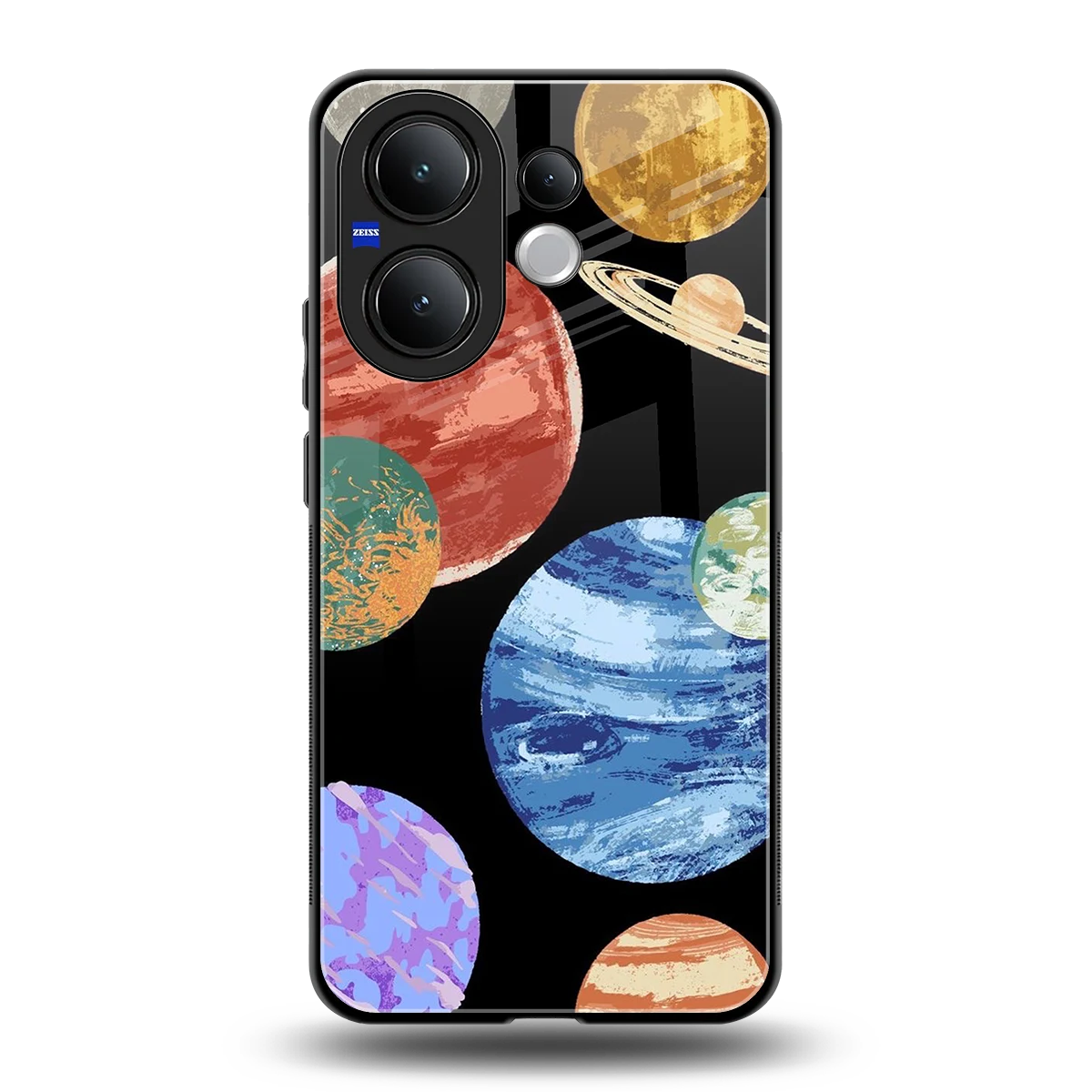Planet Parade back phone cover | glass case for vivo v60