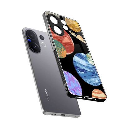 Planet Parade sleek vivo v60 cover with tempered glass back and TPU edges