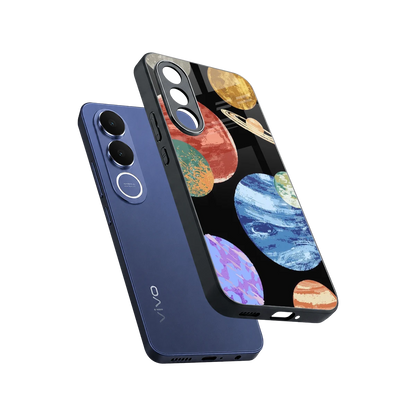 Planet Parade sleek vivo v70 fe cover with tempered glass back and TPU edges