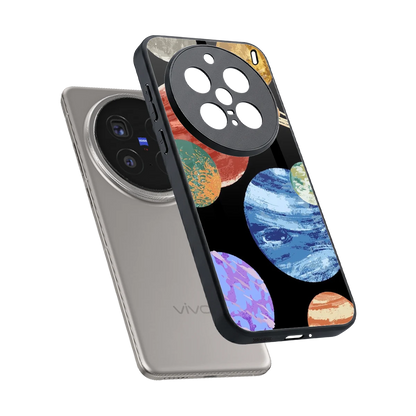 Planet Parade sleek vivo x200 pro cover with tempered glass back and TPU edges
