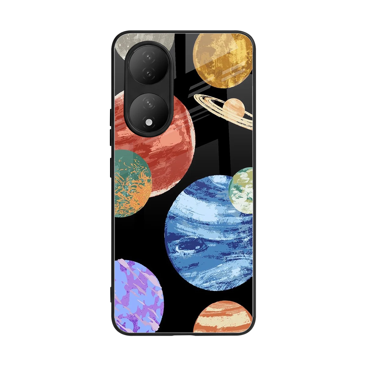 Planet Parade back phone cover | glass case for Vivo-y100