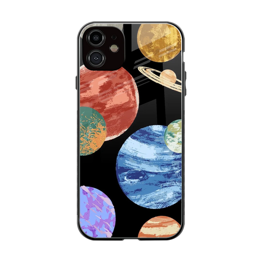 Planet Parade back phone cover | glass case for iphone 12