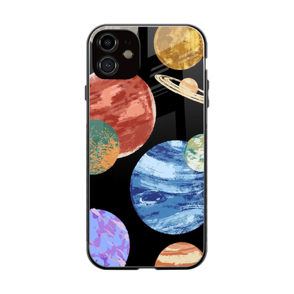 Planet Parade back phone cover | glass case for iphone 11
