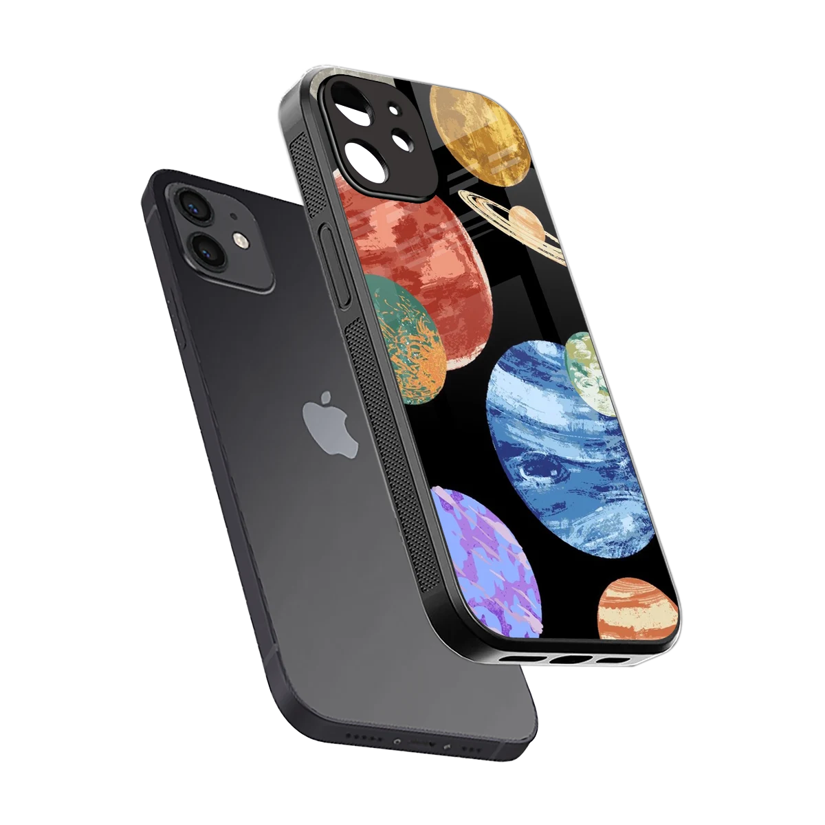 Planet Parade sleek iphone 11 cover with tempered glass back and TPU edges