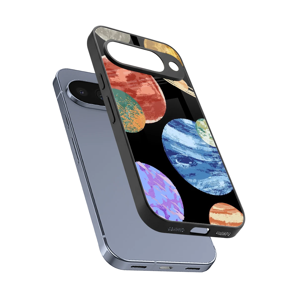 Planet Parade sleek google pixel 10 cover with tempered glass back and TPU edges