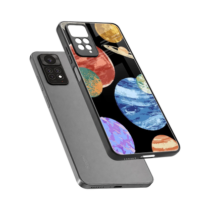 Planet Parade sleek redmi note 11 pro cover with tempered glass back and TPU edges